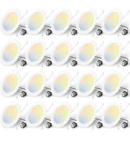 lot 575 image: Amico 56 inch 5CCT LED Recessed Lighting 20 Pack