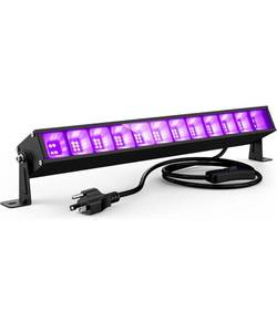 lot 586 image: 40W LED Black Light Bar for Glow Party, Blacklight with Plug &Switch,