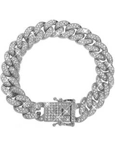 lot 617 image: Honsny Cuban Link Anklet Bracelet for Women Men Rhinestone Butterfly Bracelets Anklets