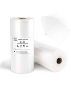 lot 620 image: Wevac Vacuum Sealer Bags 8x50 Rolls 2 pack for Food Saver, Seal a Meal, Weston. Commercial Grade, BPA Free, Heavy Duty, Great for vac storage, Meal Prep or Sous Vide