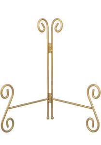 lot 621 image: HEMYLU Gold Plate Stand, 6 Inch Decorative Plate Holder for Displaying Platters