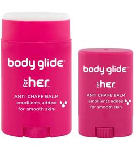 lot 642 image: BodyGlide For Her Anti Chafe Balm, 1.5oz & 0.35oz Bundle (USA Sale Only)