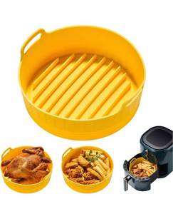 lot 661 image: Air Fryer Silicone Pot, 7.68 Replacement of Parchment Paper Liners &amp Air Fryer Liners, Food Safe