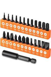 lot 670 image: AEJ 25-Pack Torx Screwdriver Bit Set,