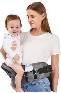 lot 672 image: Baby Hip Carrier with Seat, Toddler Hip Carrier for Baby Child with Adjustable Long Waistbands