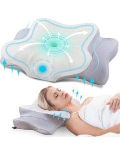 lot 679 image: DONAMA Cervical Pillow for Neck Pain Relief,Contour Memory Foam Pillow