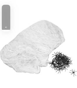 lot 681 image: Jopwkuin Spider Web Decoration, Halloween Spider Web Fine Workmanship with 40 Fake Spider for Halloween