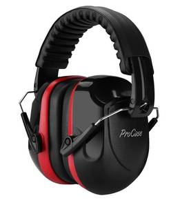 lot 709 image: ProCase Noise Reduction Safety Ear Muffs, Hearing Protection Earmuffs, NRR 28dB, Red