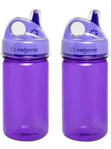 lot 716 image: MEM WORLDSHOP Sustainable Tritan Grip-N-Gulp Water Bottle, 12 oz - 2 Pack (Purple) - Grip-N-Gulp Water Bottles, Leak Proof Sippy Cup, Durable, Dishwasher Safe, Reusable and Sustainable, 12 Ounces
