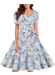 lot 730 image: Women Vintage Cocktail Dresses 2023 Tea Party Dress Wedding Guest Dress Dresses for Women. Medium