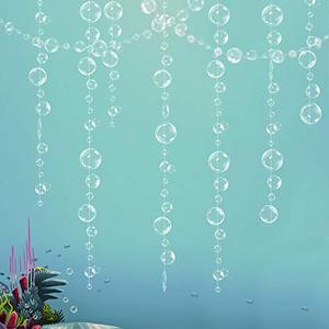 lot 746 image: Under The Sea White Bubble Garlands for Little Mermaid Party Decorations 2D Bubble Coutout Garland Under Water Bubbles Hanging Streamer Pool Ocean Underwater Decor.