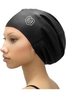 lot 770 image: SOUL CAP Large Swimming Cap for Long Hair - Designed for Long Hair, Dreadlocks, Weaves, Hair Extensions, Braids, Curls & Afros - Women & Men - Silicone