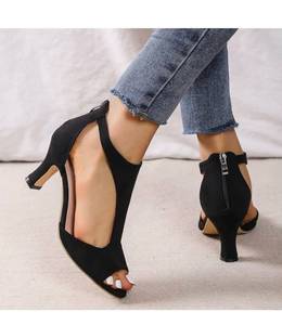 lot 788 image: size 7 Peep Toe Heels for Women,Stylish Ankle T-Strap Peep Toe Pumps,Womens Fashion Open Toe Pump Heel Sandals