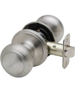 lot 813 image: Copper Creek Satin Stainless Door Knobs - Round Colonial Knob, 1 Pack, Interior Passage Handle Perfect for Home Improvement - Fits Al...