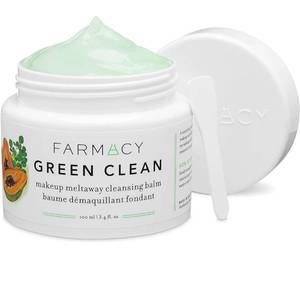 lot 833 image: Farmacy Natural Makeup Remover - Green Clean Makeup Meltaway Cleansing Balm Cosmetic, 100ml RETAILS $36