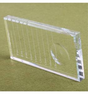 lot 872 image: Crystal Glass False Lashes Adhesive Glue Pallet Holder for Eyelash Extensions, 4 x 2 x 0.4