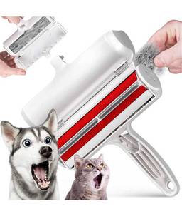 lot 880 image: Chom Chom Roller Pet Hair Remover and Reusable Lint Roller - ChomChom Cat and Dog Hair Remover for Furniture, Couch, Carpet, Clothing and Bedding - Portable, Multi-Surface Fur Removal Tool RETAILS $31