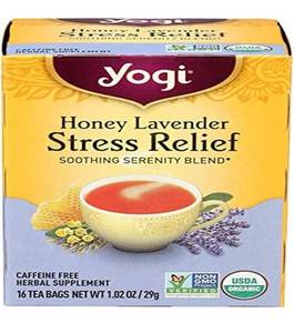 lot 883 image: Yogi Tea Herbal Stress Relief, Honey Lavender 16 ct