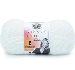 lot 898 image: Lion Brand Yarn (1 Skein Vannas Choice Yarn, White, 3.5 Ounces