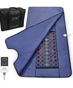 lot 1842 image: UTK Infrared Sauna Blanket, Portable Sauna Blanket for Home, Full Body & Mind Relax and Detoxify, Pain Relief, Sweat Fast, Updated Natrural Jade Stones & 850nm Bio-Photon, Deep Sleep, Blue