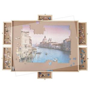 lot 1859 image: Oliqa 2000 Pieces of Jigsaw Puzzle Board with 6 Drawers & Covers, Portable Jigsaw Puzzle Table, 40 X 28, Puzzle Accessories Puzzle Storage��Suitable for Adults and Children