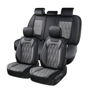 lot 1861 image: Coverado Dodge RAM Car Seat Covers Full Set, Waterproof Seat Covers Custom Fit 2002-2023 Dodge Ram 1500 2500 3500 Truck Pickup with Curved Bench, Balck&Gray