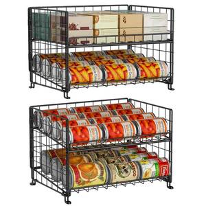 lot 3234 image: JKsmart 4-Tier Stackable Can Rack Organizer, Can Storage for Kitchen Pantry Cabinet, Can Holders for Food, Multifunctional Can Dispenser for Snacks Soda