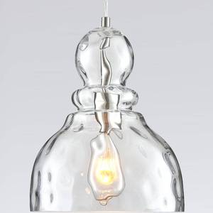 lot 3235 image: FookChak Hammered Glass Pendant Light for Kitchen Island Brushed Nickel Pendant Lighting 10inch Large Glass Pendant Light Fixture for Kitchen Sink Dining Room Hallway Entrance, 10inch E26