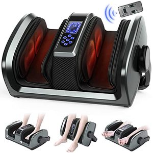 lot 3238 image: TISSCARE Foot Massager - Shiatsu Foot Massager for Neuropathy and Plantar Fasciitis Relief - Gifts for Men and Women, Heated Foot Massager with Deep Kneading, for Foot, Calf, Ankle and Arms