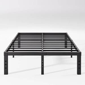 lot 3243 image: Neslime 12 Inch High Platform Queen Bed Frame No Box Spring Needed, Metal Bed Frame Queen Size, Heavy Duty, Easy Assembly, Noise Free, Black