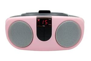 lot 3259 image: PROSCAN SRCD243 Portable CD Player with AMFM Radio, Boombox (Pink)