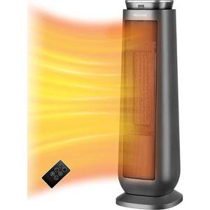 lot 3260 image: PELONIS PTH15A4BGB Ceramic Tower 1500W Indoor Space Heater with Oscillation Remote Control Programmable Thermostat & 8H Timer ECO Mode Tip-Over Switch & Overheating Protection.Grey 23inch Grey