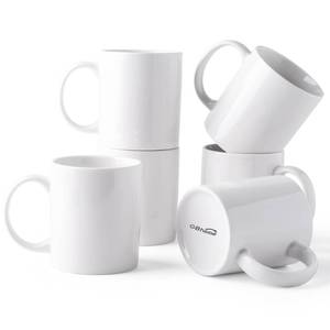 lot 3292 image: GBHOME 12 OZ Off White Coffee Mugs, Ceramic Bulk Coffee Mugs with Large Handle for Man, Woman, Light Weight Coffee Mugs Set of 6 for LatteCappuccinoCocoaMilk, Dishwasher & Microwave Safe