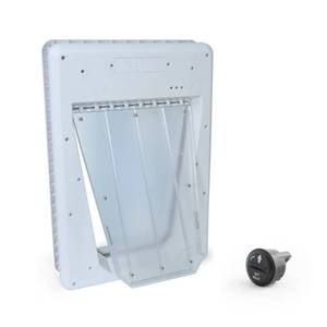 lot 3311 image: PetSafe NEVER RUST Electronic Pet Door - Automatic Dog and Cat Door - For Large Pets - Pets up to 100 lb