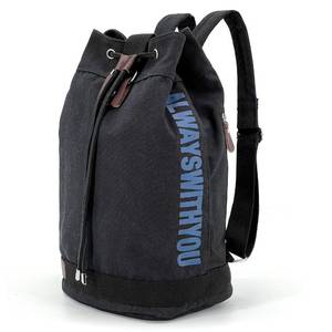 lot 3322 image: Jaegvida Canvas Drawstring Backpack Bucket Bag GYM Drawstring Bag