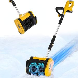 lot 3332 image: Rozlchar Cordless Snow Shovel for DeWALT 20V Battery, Electric Snow Shovel for Driveway with Adjustable Front Handle & Telescopic Pole, 10in Width & 6in Depth & 20ft Throwing Distance(No Battery)