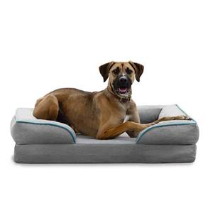 lot 3333 image: Brindle Orthopedic Dog Bed for Large Dogs - Waterproof Dog Sofa Bed Large, Supportive Memory Foam Pet Couch Bed with Removable Washable Cover, Water Resistant Cover, Nonskid Bottom, Dove Gray