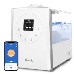 lot 3341 image: LEVOIT LV600S Smart Warm and Cool Mist Humidifiers for Home Bedroom Large Room, (6L) 753ft� Coverage, Quickly & Evenly Humidify Whole House, Easy Top Fill, App & Voice Control - Quiet Sleep Mode