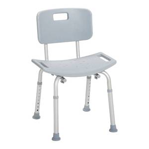 lot 3342 image: Drive Medical RTL12202KDR Shower Chair with Back, Adjustable Stool with Suction Feet, Shower Seat for Inside Shower or Tub, Bathroom Bench Bath Chair for Elderly and Disabled, 300 LB Weight Cap, Grey