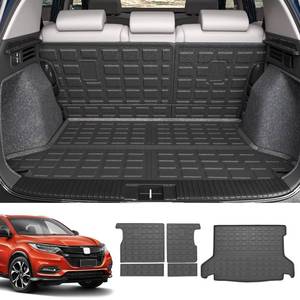 lot 3374 image: powoq Cargo Liner Compatible with 2016-2022 Honda HRV Trunk Mat TPE Backrest Mat Replacement for 2016-2019 2020 2021 2022 Honda HRV Accessories(2016-2022 HRV, Rear Backrest MatRear Trunk Mat)