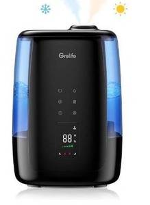lot 4724 image: Humidifiers for Bedroom,Grelife 5L Ultrasonic Warm and Cool Mist Top Fill Air Vaporizer,Auto Shut-Off,Easy to Clean&Quiet Sleep Mode,Automatic Smart Diffuser for Large Room,Baby Nursery,Plant, black
