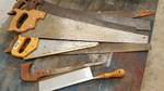 Big assortment (9) wood saws., paint them up or use them