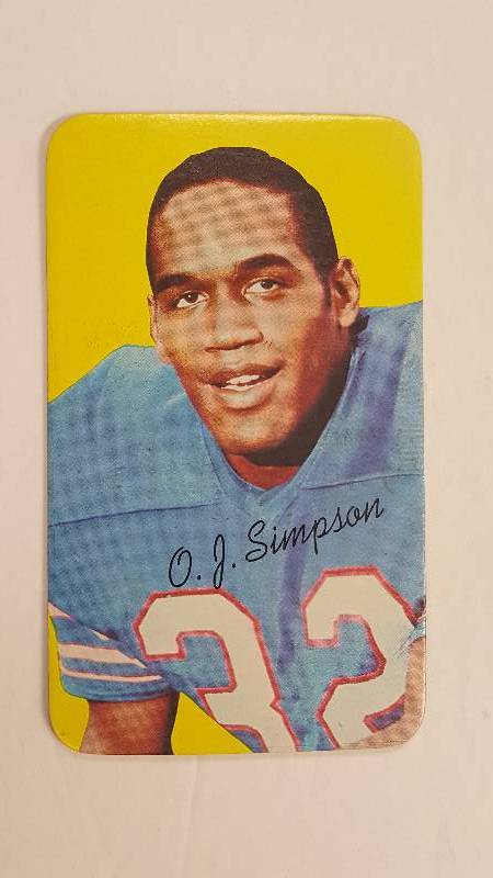 1970 Topps Super Oj Simpson 24 Original Jumbo Rookie Card Buffalo Bills Hofer Incredible Collection Of Autographed Footballs Baseballs Jerseys 1970 Topps Super Oj Simpson 24 Original Jumbo Rookie Card Buffalo Bills Hofer Incredible Collection Of Autographed Footballs Baseballs Jerseys