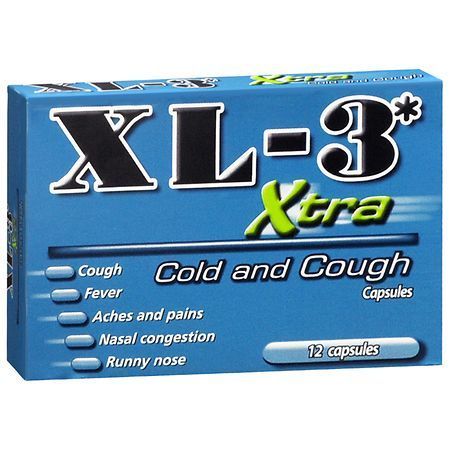lot 500542 image: Midway XL-3 Xtra Cold and Cough Capsules - 12ct