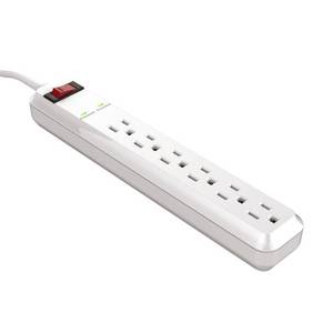 lot 170600 image: 6-Outlet Power Strip Surge Protector with 3 ft. Cord