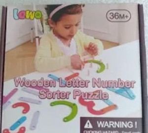 lot 170504 image: Lewo Wooden Letter Number Sorter Puzzle