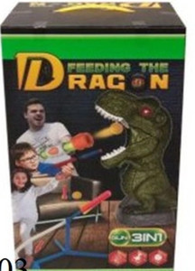 lot 170515 image: Dinosaur target shooting arcade game, 20 bullets and 2 guns