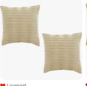 lot 170547 image: Set Of 2, 18 X 18 Pleated Design Decorative Throw Covers