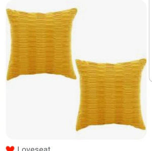lot 170548 image: Set Of 2, 18 X 18 Pleated Design Decorative Throw Covers