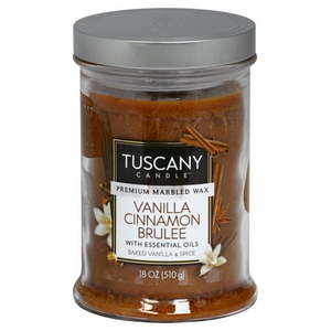 lot 170631 image: Tuscany Candle 18oz Scented Candle Vanilla Cinnamon Brulee